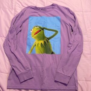 Disney The Muppets Kermit The Frog Purple long sleeve T-shirt